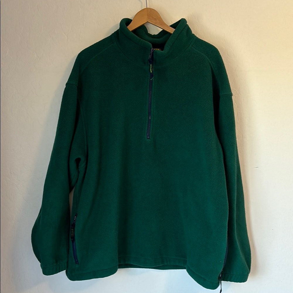 Eddie Bauer Half Zip Green Fleece XL